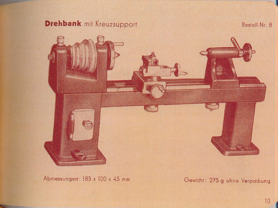 Katalog Oesterwitz Drehbank mit Kreuzsupport